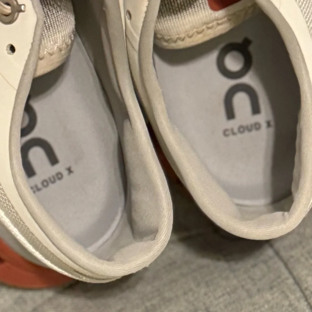 On Cloud X 3 Running Shoe Auburn/Ice Mesh White Women9.5 Men 8 ✨EUC! Trending - Picture 11 of 12